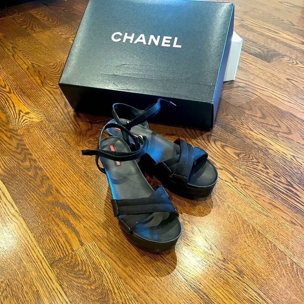 Prada 8 Black Women's Sandals